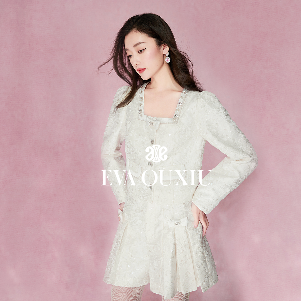 【限时直降】伊华欧秀千金套装裙女短外套提花两件套51WTZ5033,女装/女士精品,时尚套装,淘宝优惠券,粉丝福利购,淘宝优惠卷