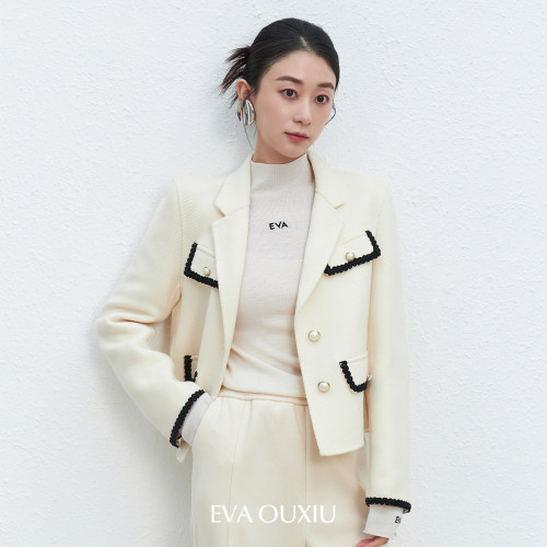 【限时直降】伊华欧秀撞色小香风外套女高级感短款夹克E33LS0687