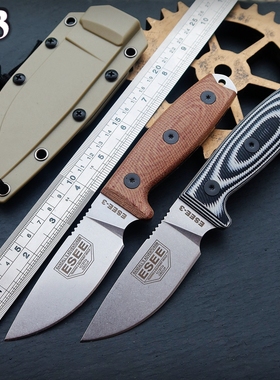 新款代工版ESEE-3 ROWEN户外小直刀水果刀多功能刀厨房刀高端刀具