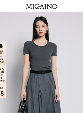 【商场同款】Migaino曼娅奴女装轻奢百搭高级感针织衫MP22KW221