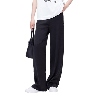 Migaino曼娅奴女装款高腰宽松拖地直筒休闲裤MO32BC024