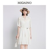 镂空连衣裙MP22DA023 气质感法式 商场同款 Migaino曼娅奴女装