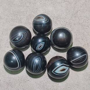 26-28㎜古珠圆球做旧大年份c形马蹄状风化纹老玛瑙珠子唐球糖球