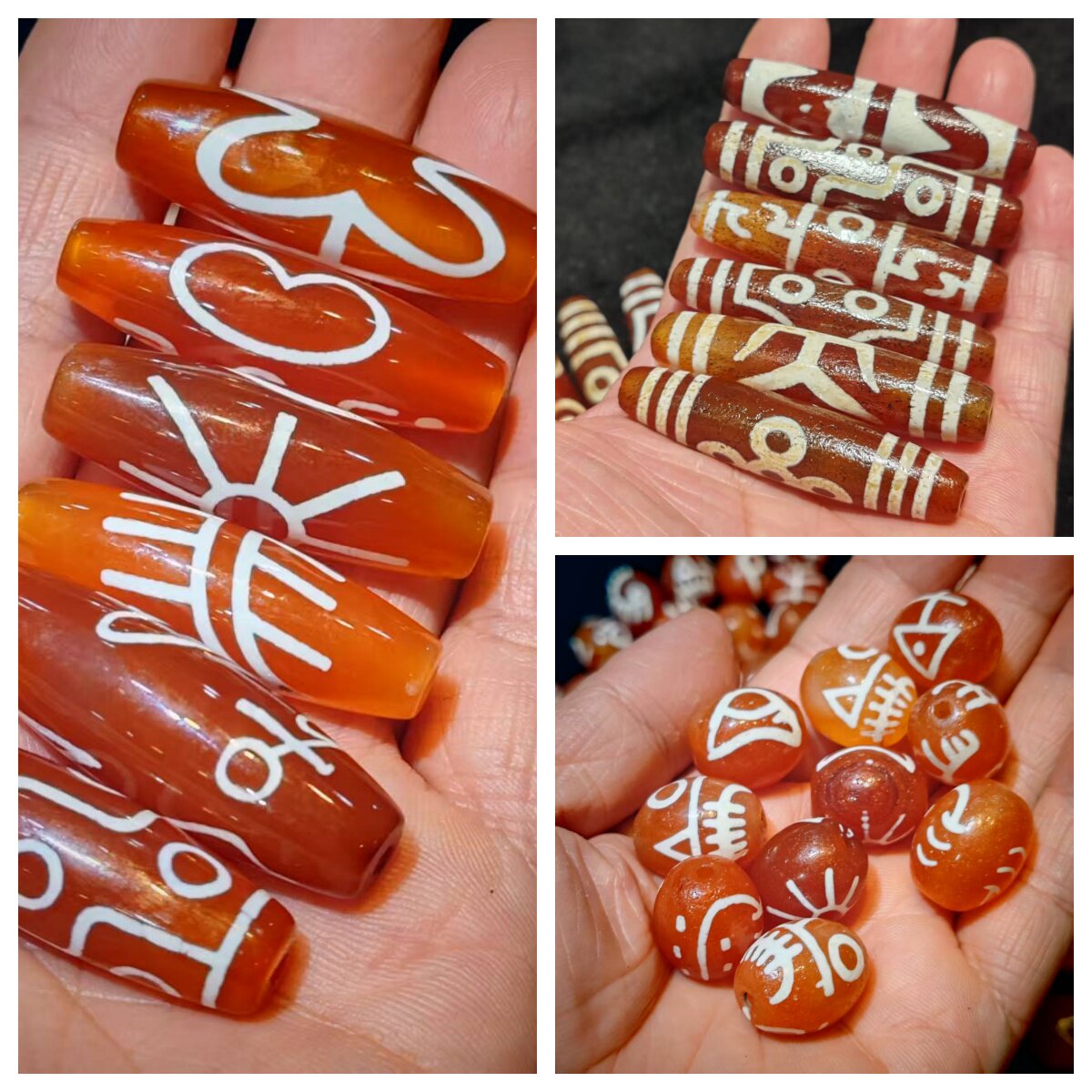 红肉西亚玛瑙天珠红玉髓古珠