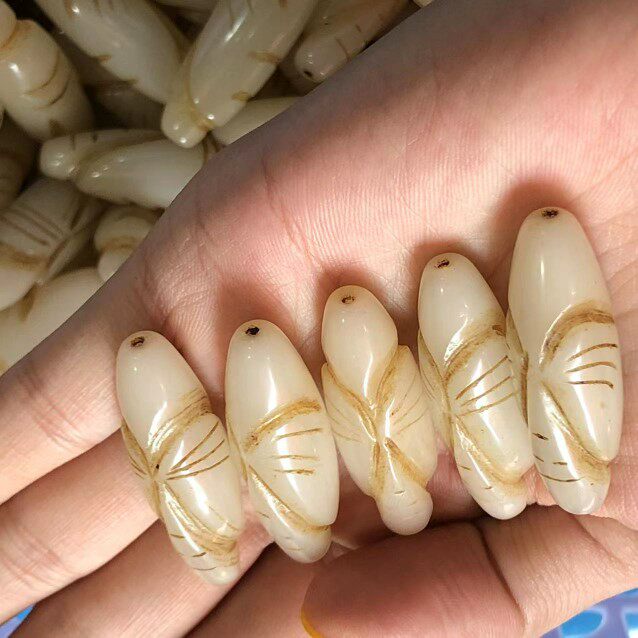 汉白玉翁仲配饰配件挂件佩戴漂亮收藏品