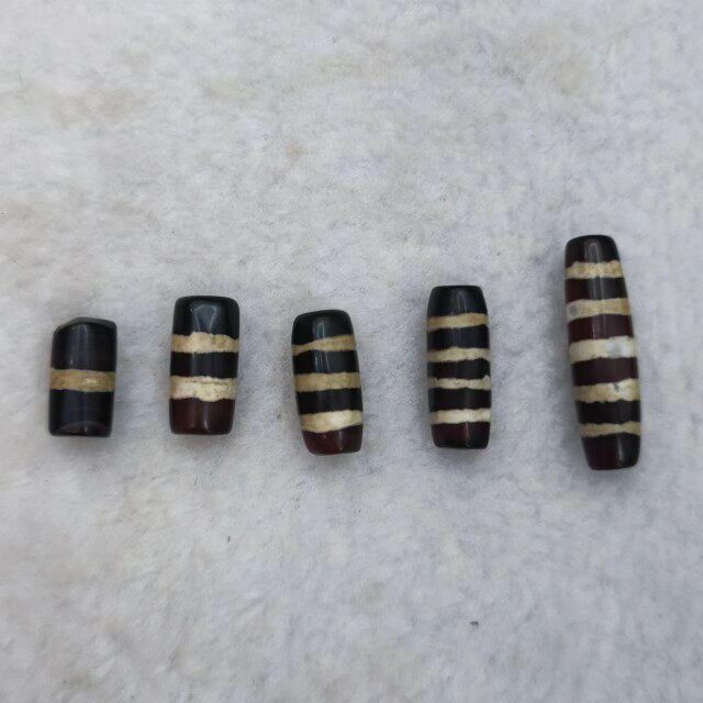 镶蚀老线珠古珠玛瑙镶蚀筒珠管珠勒子一二三四五线珠管珠diy配件