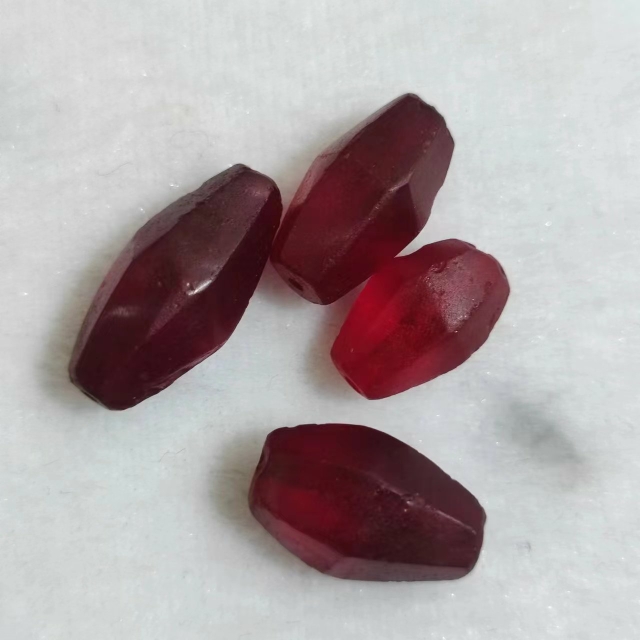 红紫蓝黄绿海丝琉璃海玻璃菱形切面散珠子diy古珠配珠色泽漂亮