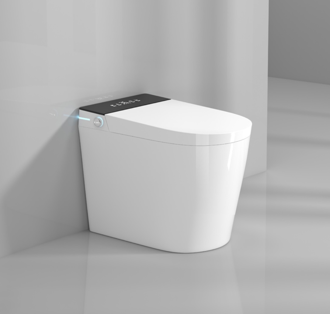 办公居家一体无水压限制语音遥控脚感翻盖智能坐便器马桶