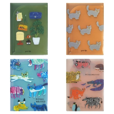 蘑菇屯 日本进口 Greeting Life米津佑介猫咪动物文件夹 A5资料册