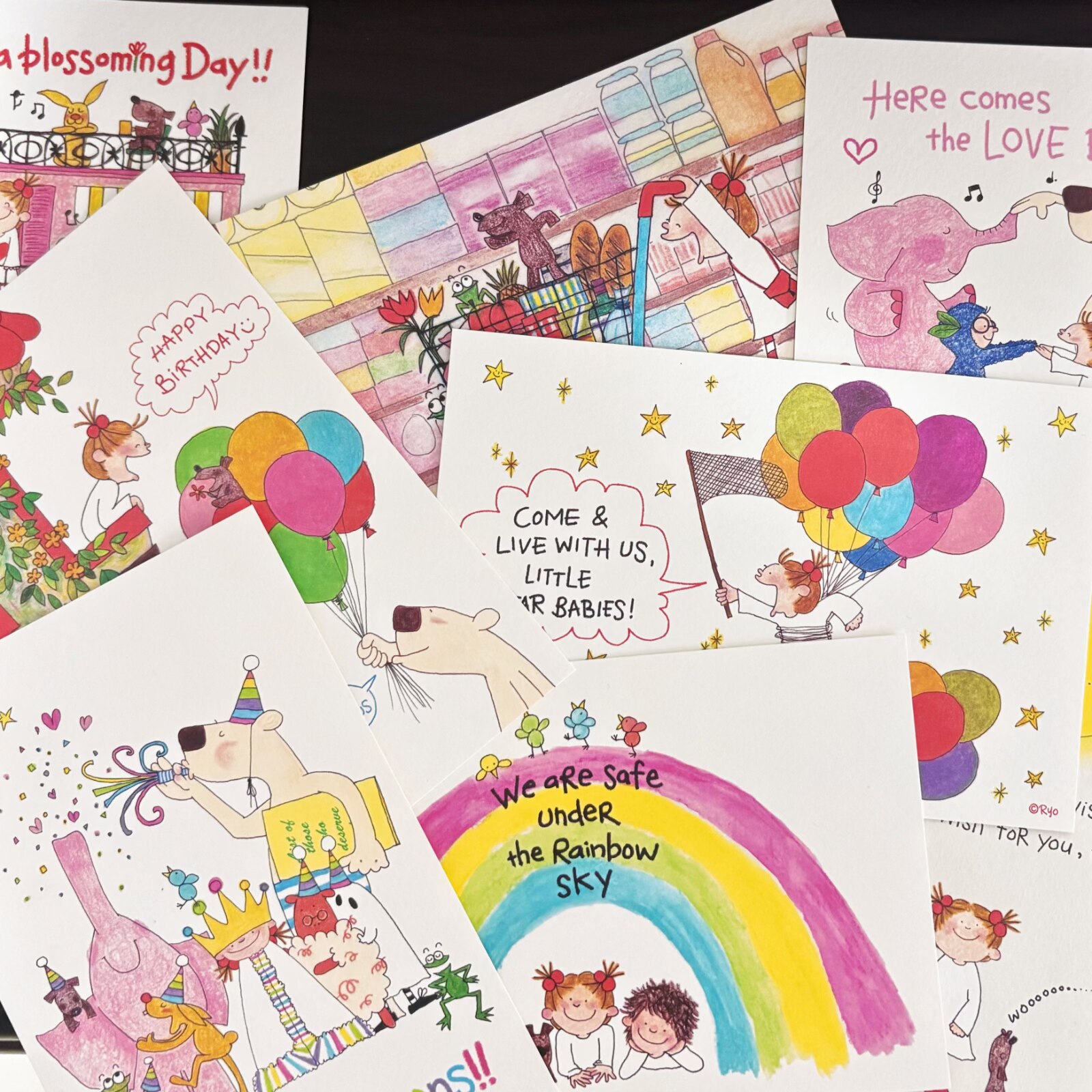 蘑菇屯 日本进口 coco酱女孩新款明信片 可爱卡通卡片贺卡