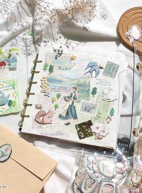 蘑菇屯 日本进口 Mind Wave立体海绵徽章贴纸 动物女孩手帐素材