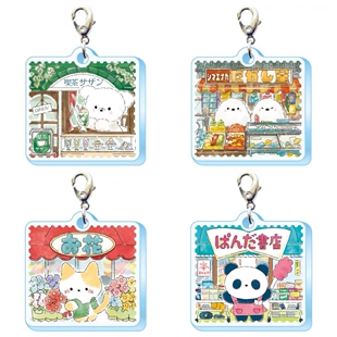 现货 日本southern复古商店街系列透明挂坠 美食动物钥匙扣挂件