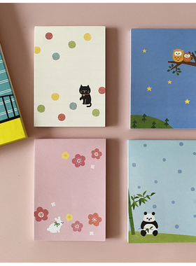 特价 日本制 Mind Wave可爱小动物丝绵纸便签小本 随身记录标记