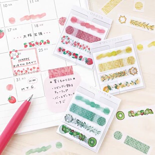 蘑菇屯 日本进口 Beverly分离式记号便条 彩色水果标记便利贴便签