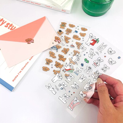 韩国scooty卷毛小狗贴纸便利贴
