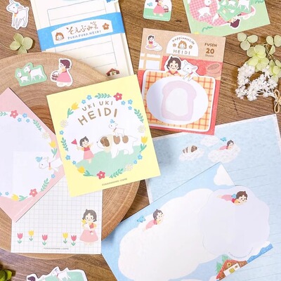 日本古川阿尔卑斯少女便签贴纸