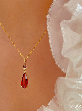 红色水滴项链荒野女巫
