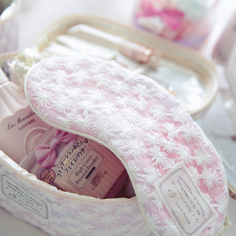 渐变时尚刺绣蕾丝花朵睡眠眼罩