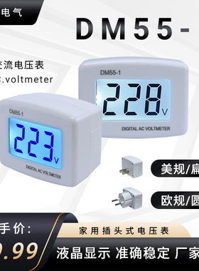 翼博DM55-1扁插美规数显电压表