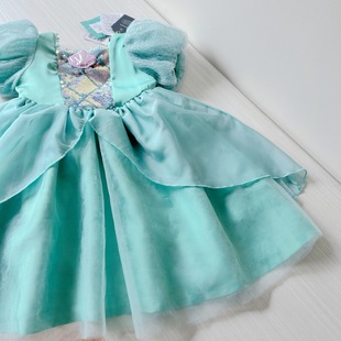 女宝宝童话公主裙 人鱼公主纱裙 出口日本童装 儿童礼服 130码