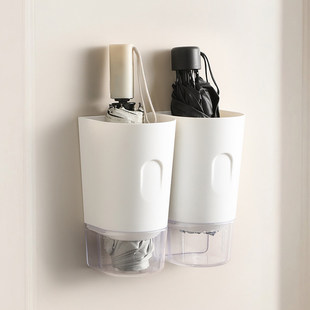 壁挂式雨伞收纳盒入户门免打孔免钉放伞神器太阳伞沥水杂物置物架