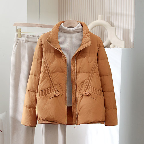 佐菲伦立领轻薄羽绒服