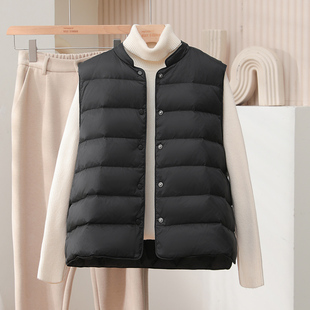 外套 短款 2025秋冬新款 宽松立领马甲背心内胆外穿羽绒服女百搭时尚