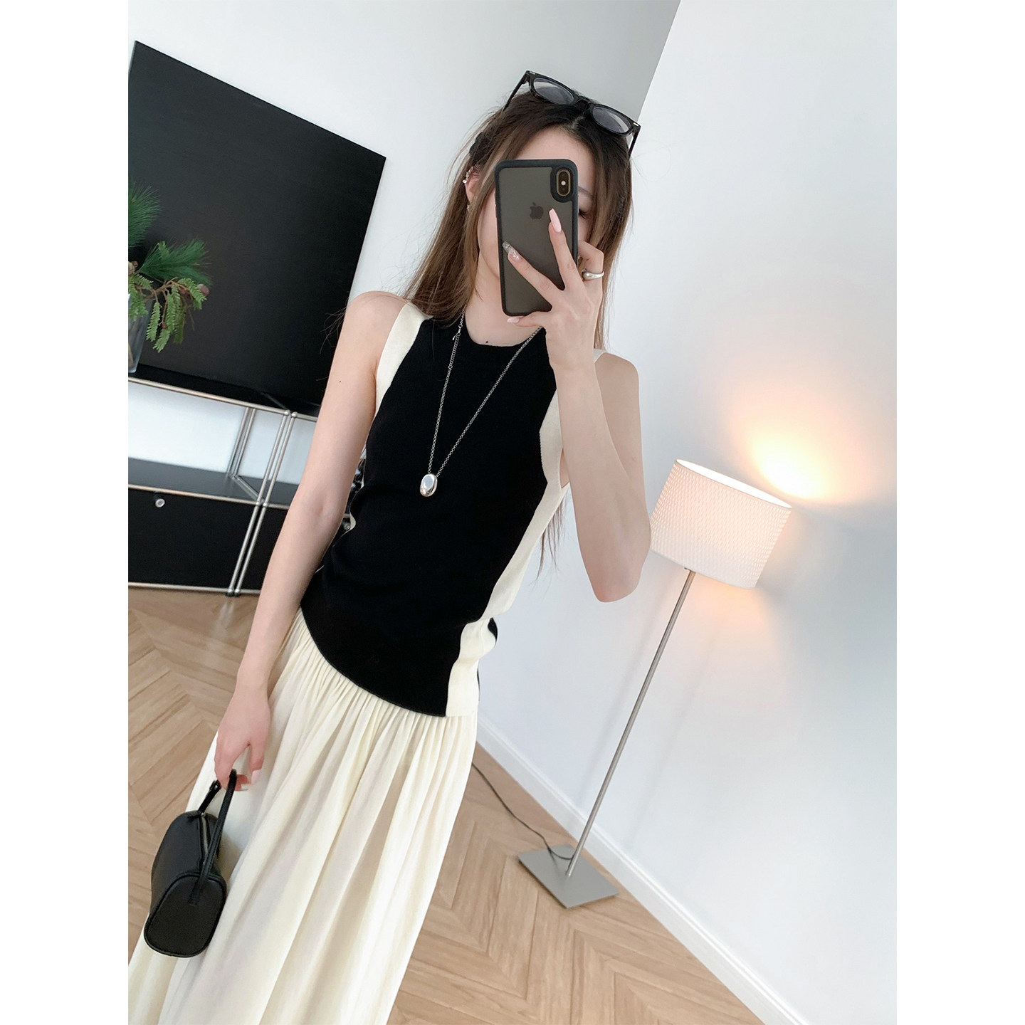 经典小众 简约挂毛撞色针织衫无袖圆领背心26早春内搭气质上衣女,女装/女士精品,毛针织衫,淘宝优惠券,粉丝福利购,淘宝优惠卷