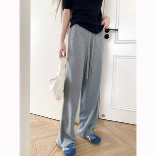 宽松休闲裤 高明显瘦 秋冬慵懒针织裤 抽绳阔腿裤 百搭女 松弛感神裤