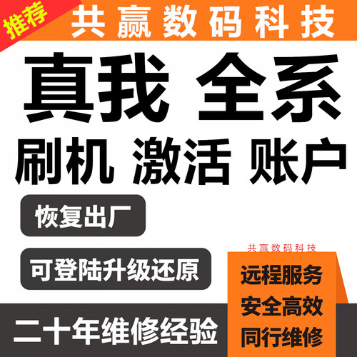 真我手机全系列远程刷机维修激活