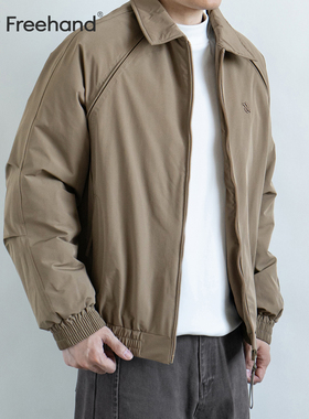 LFH写意 冬季户外防泼水工装复古翻领刺绣棉衣男休闲保暖外套夹克