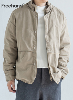 LFH写意 假两针织件拼接国标90白鸭绒冬季羽绒服男立领保暖厚外套