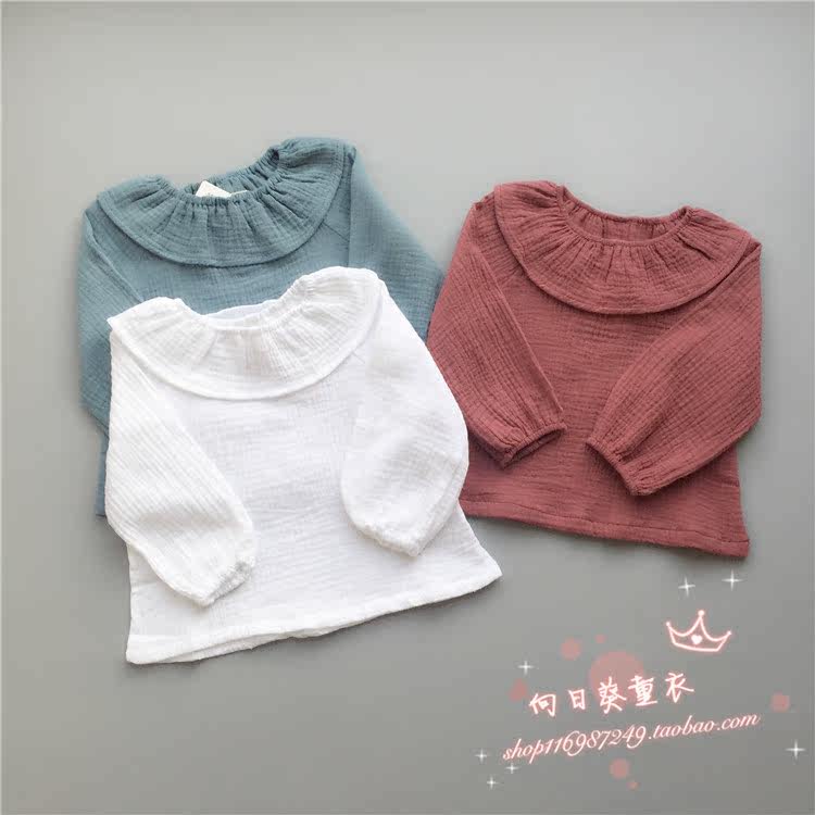 Chemise fille à manche longue en lin - Ref 2085816 Image 1