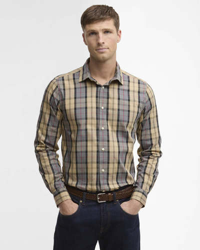 现货Barbour Fortrose Shirt经典格纹纯棉格纹衬衫春秋MSH4991