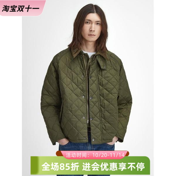 BARBOUR春秋OS宽松男女菱格棉服