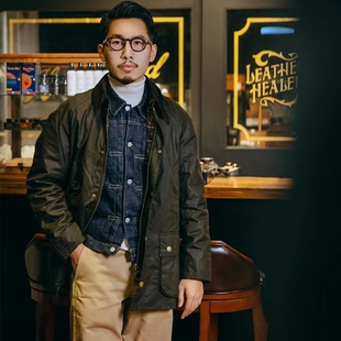 油蜡涂蜡外套狂飙款 上海现货正品 复古修身 Ashby经典 英国Barbour