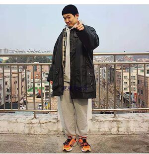 除暴同款上海现货barbour border英国油蜡外套博德风衣MWX0008