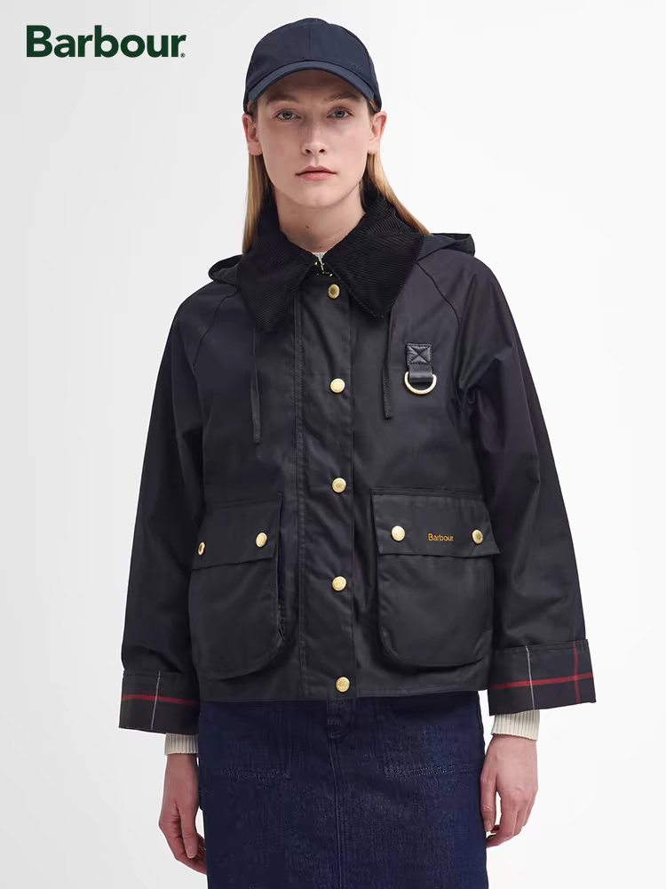 上海现货英国Barbour Reighton Wax女士油蜡涂蜡钓鱼夹克LWX1397