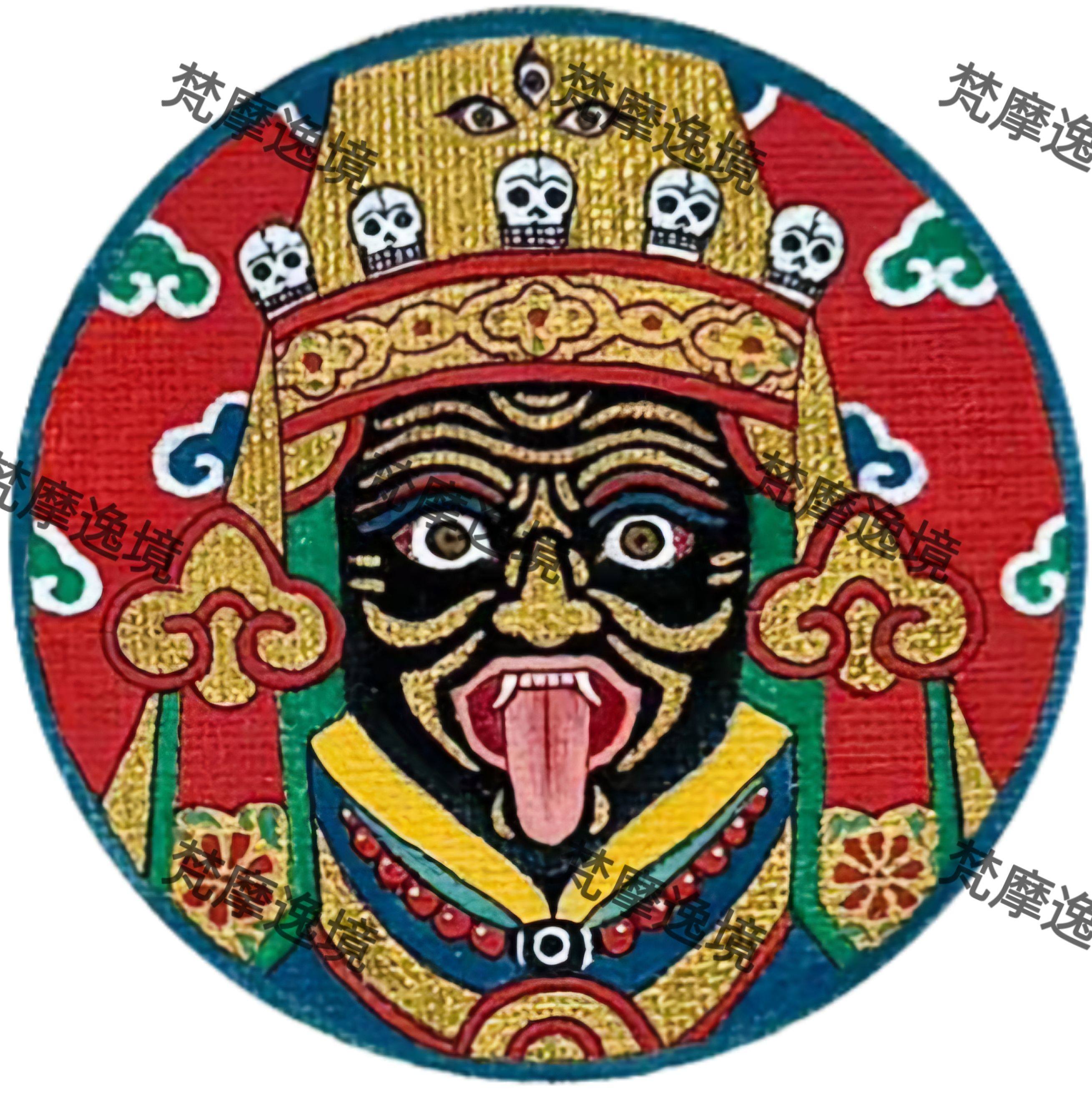 唐卡手绘DIY扎基拉姆唐卡吊坠画芯描金涂色佛像白描唐卡白描底稿