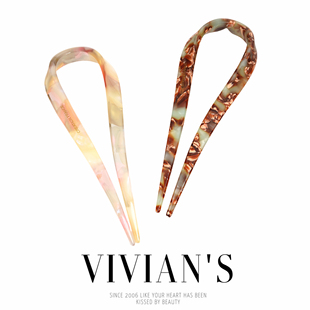 气质简约纤细发簪~新中式~简约U型簪子盘发发钗丸子头盘发神器