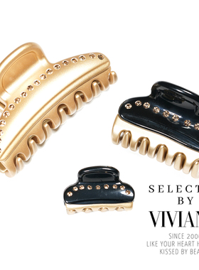 经典旺多姆金抓夹~精致奢华气质水钻发抓抓发卡发饰迷你小号中号