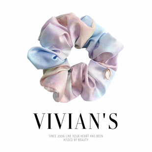 大肠卷发绳皮筋马尾大肠发圈 彩虹云朵 Vivian s温柔拼色发圈