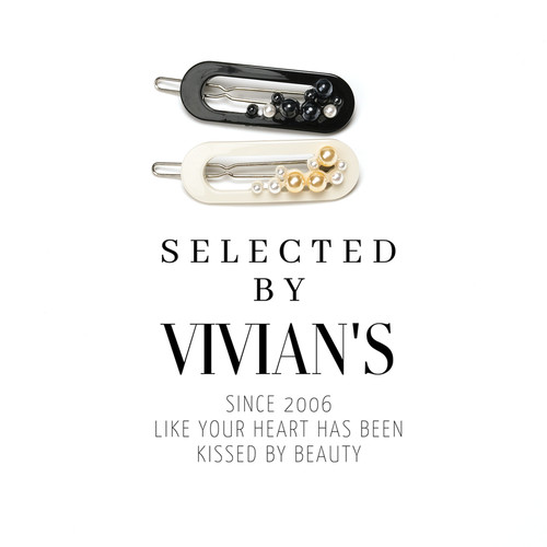 明珠黑白调chaplet发夹青蛙扣