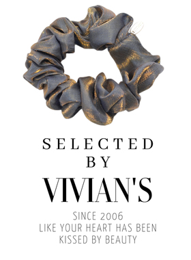 Vivian's优雅真丝丝麻发圈~幻彩光泽~大肠卷发绳皮筋马尾大肠发圈