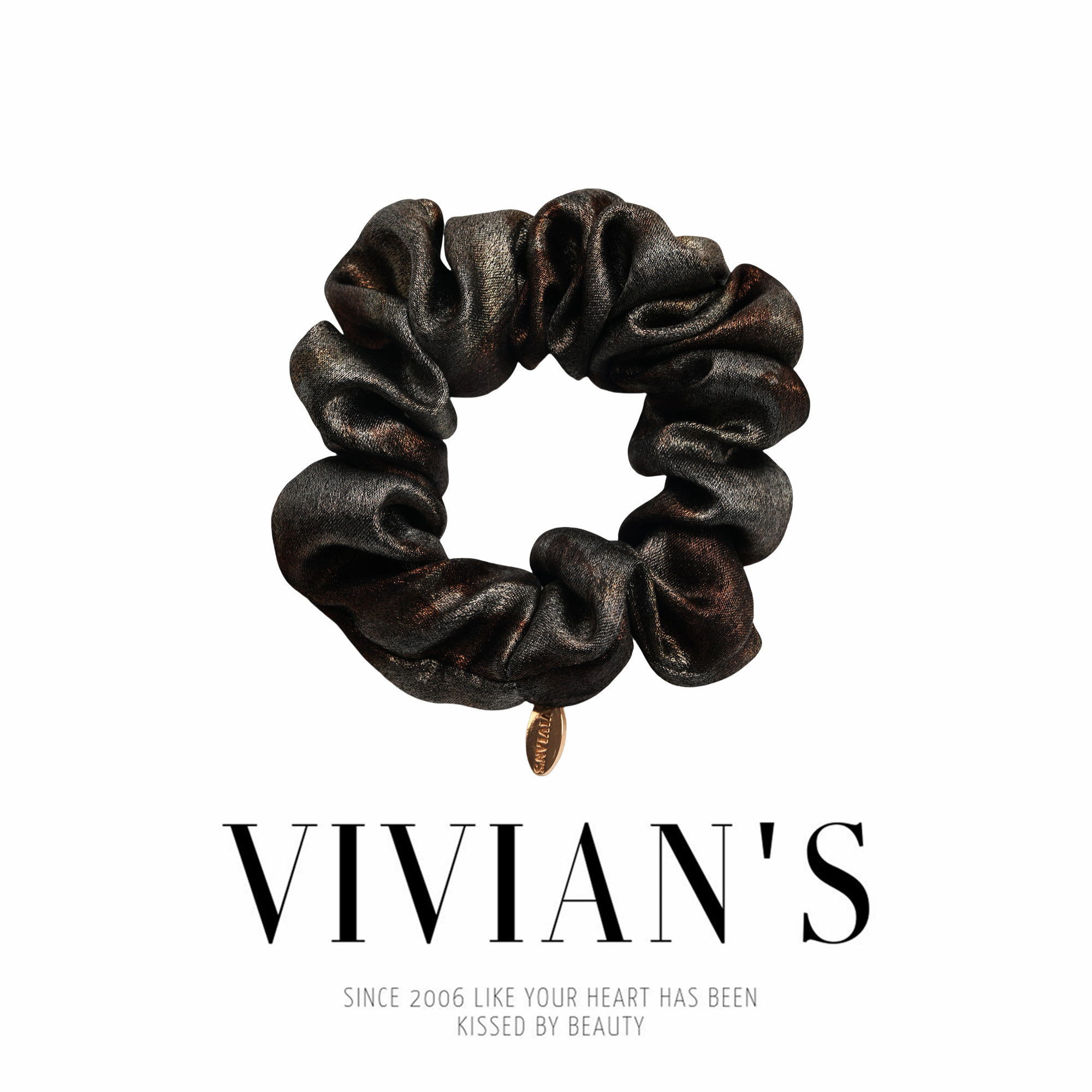 Vivian's焦糖银缎金属感发圈