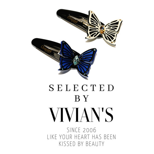 优雅蝴蝶水钻佩妮Chaplet发夹