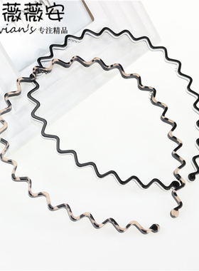 法国佩妮Chaplet正品 细波浪发箍压发箍发卡压发简约轻便树脂日韩