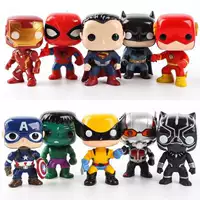 FUNKO Justice League Spider-Man Iron Man Batman Q phiên bản búp bê làm bằng tay mô hình xe trang trí chơi thủy triều - Capsule Đồ chơi / Búp bê / BJD / Đồ chơi binh sĩ mô hình búp bê