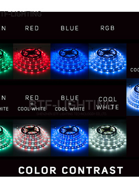 LED七彩RGBW灯带5050贴片正白暖白光4合1灯珠呼吸氛围灯12V软灯条