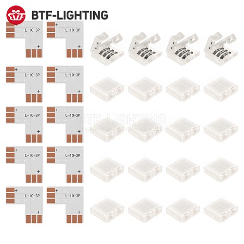 LED灯带用免焊接固定卡扣连接器